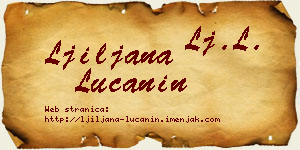 Ljiljana Lučanin vizit kartica